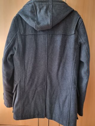 Trenca paño zara hombre gris oscuro