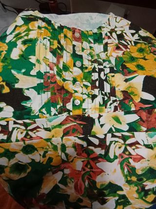 Vestido punto flores talla 42
