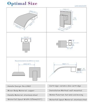 GRIFO CASCADA PARA LAVABO O DUCHA
