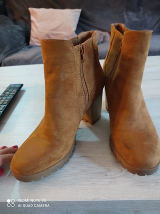 botines marrón ante