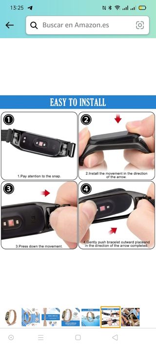 Correa metal para Xiaomi Mi Smart Banda 8 NUEVA