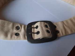 Cintura beige in tessuto cm 105