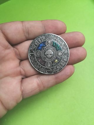Dios Sol plata antigua , Moneda Árbol de la vida 