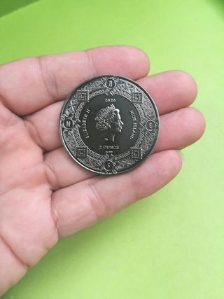 Dios Sol plata antigua , Moneda Árbol de la vida 
