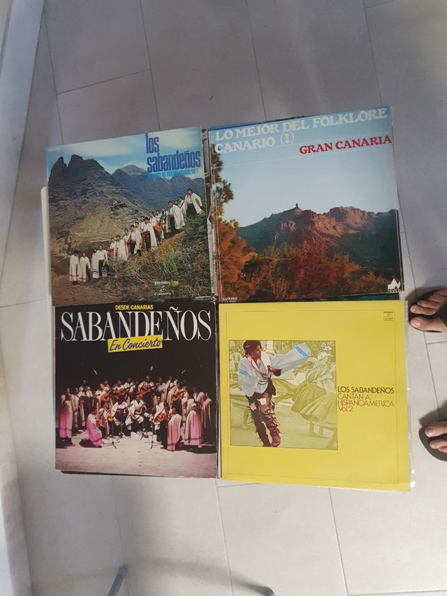 Lote de 16 discos lp de música Canaria