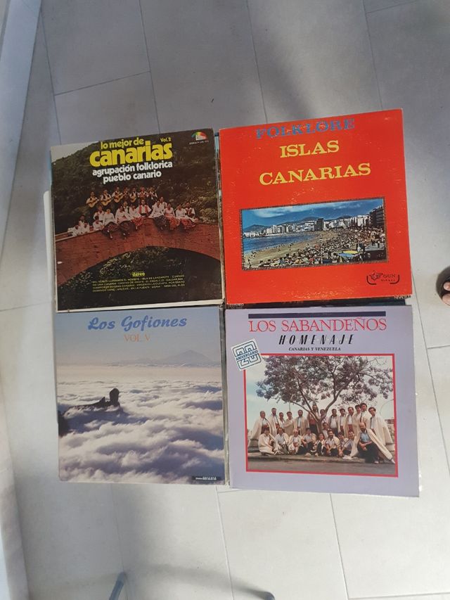 Lote de 16 discos lp de música Canaria