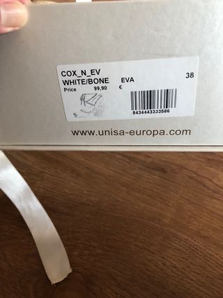 Zapatos blancos novia Unisa