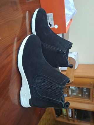 Botín casual de piel negro N° 39