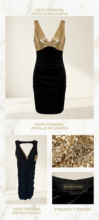 Vestido de verano de lentejuelas para fiestas