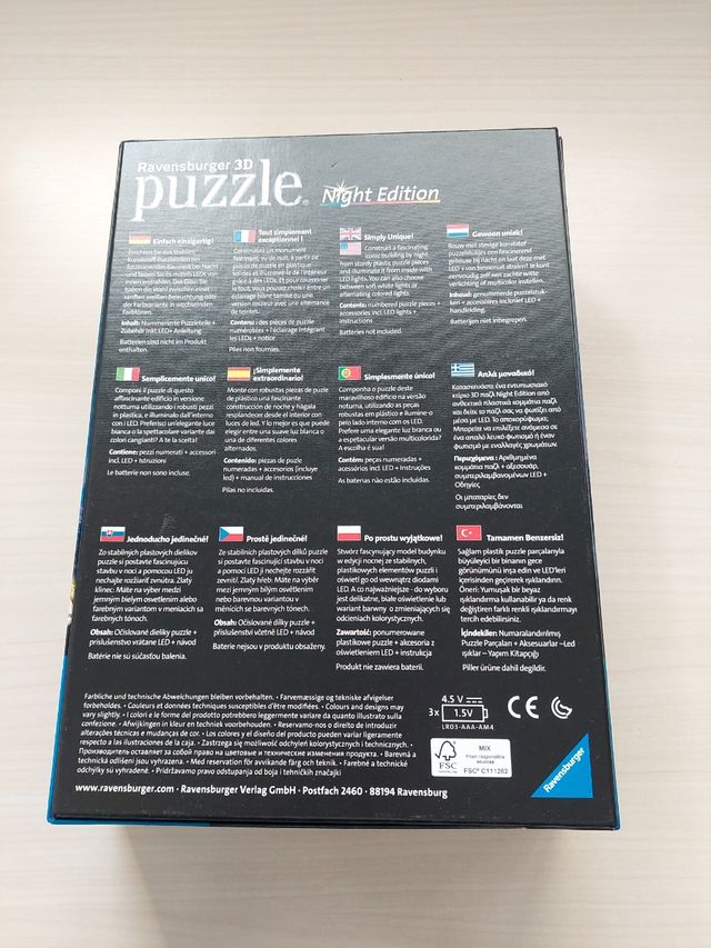 Puzzle 3d torre eiffel