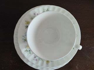 Porcelana Inglesa Minton Trio Té Spring Valley