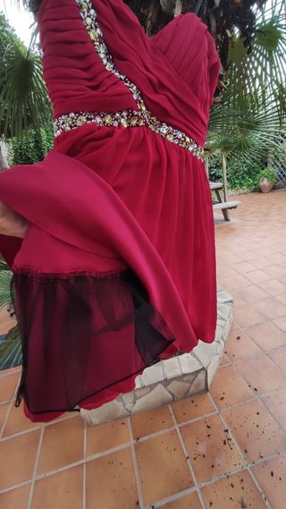 Vestido de fiesta rojo Fórmula Joven