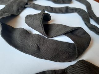 Cintura marrone in tessuto da annodare, cm 165