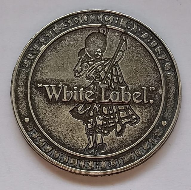 Medalla Token White Label Finest Scotch Whisky