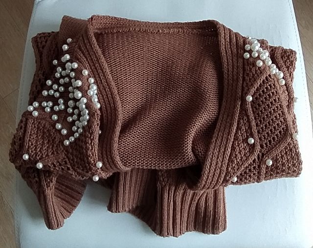 Chaqueta punto perlas