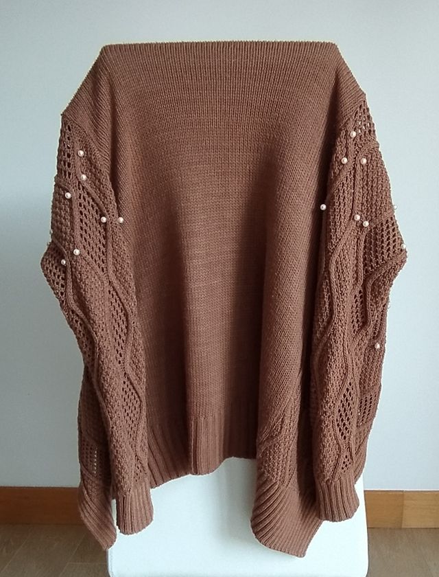 Chaqueta punto perlas