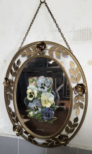 Antiguo espejo dorado 