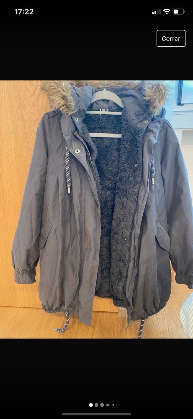 parka desmontable capucha pelo