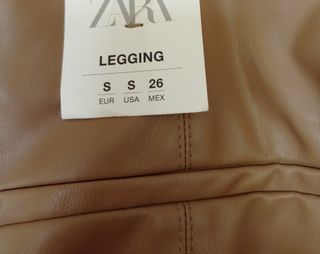 Legging cuero camel