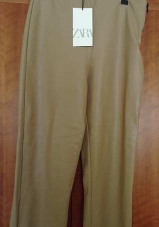 Legging cuero camel