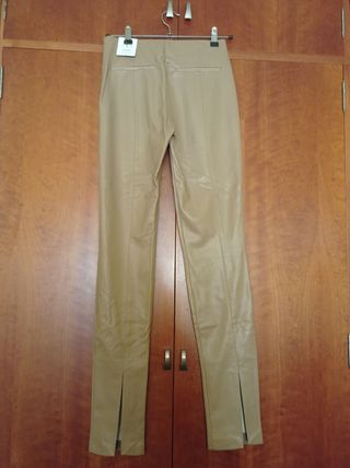 Legging cuero camel
