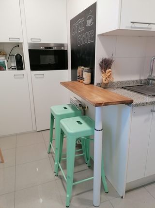 Barra a medida de madera rústica para cocina