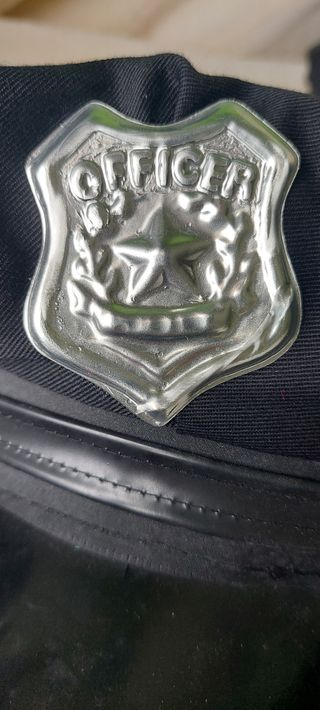 Pack 5u Gorra visera policía, disfraz carnaval