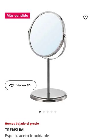 Espejo maquillaje acero inoxidable