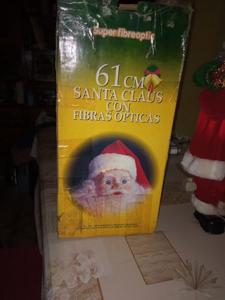 MUÑECO PAPA NOEL CON SU CAJA Y TIENE LUCES