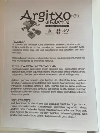 Puzzle Argitxo: Argitxoren Alfabetoa Abecedario