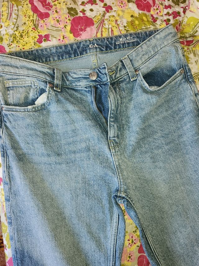 Pantalón vaquero retro strainght