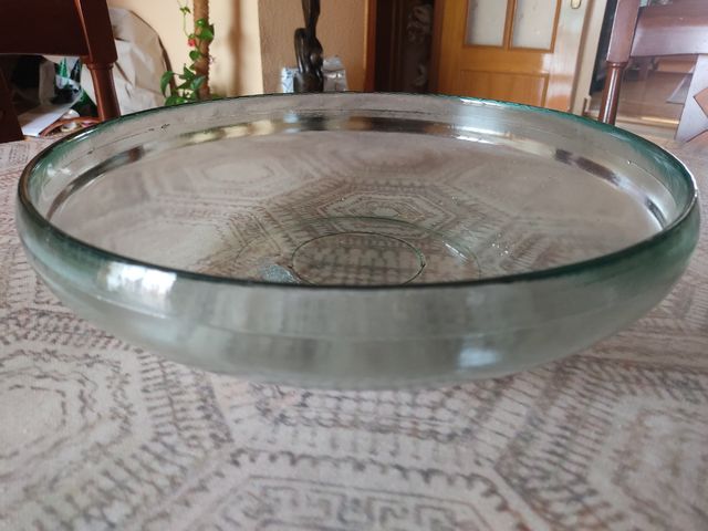 Centro de mesa redondo de cristal