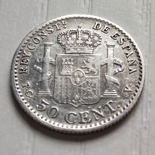 C29 Moneda 50 centimos Alfonso XIII 1904-1-0 MBC