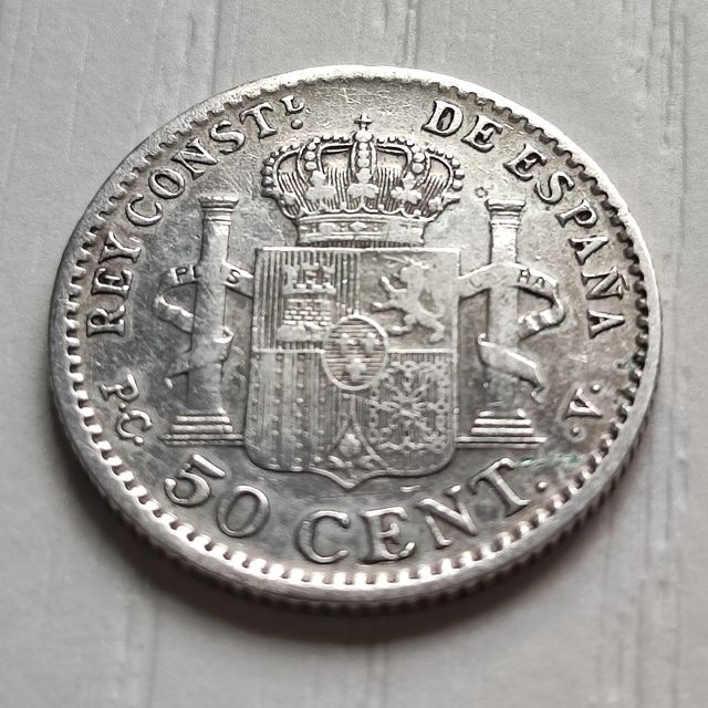C29 Moneda 50 centimos Alfonso XIII 1904-1-0 MBC