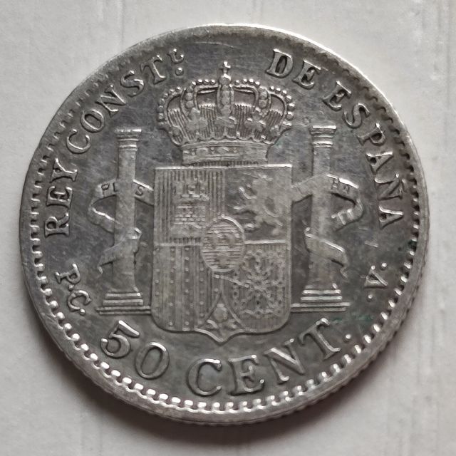 C29 Moneda 50 centimos Alfonso XIII 1904-1-0 MBC
