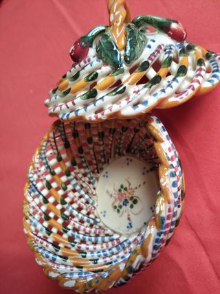 JOYERO VINTAGE CERÁMICA TRENZADA PARA DORMITORIO