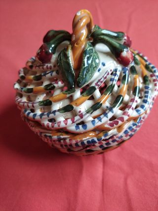JOYERO VINTAGE CERÁMICA TRENZADA PARA DORMITORIO