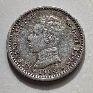C32 Moneda 50 centimos Alfonso XIII 1904-1-0 EBC