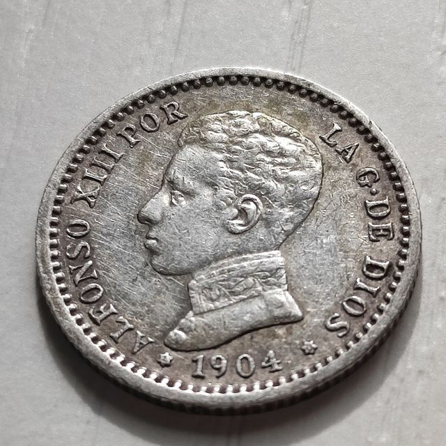 C32 Moneda 50 centimos Alfonso XIII 1904-1-0 EBC