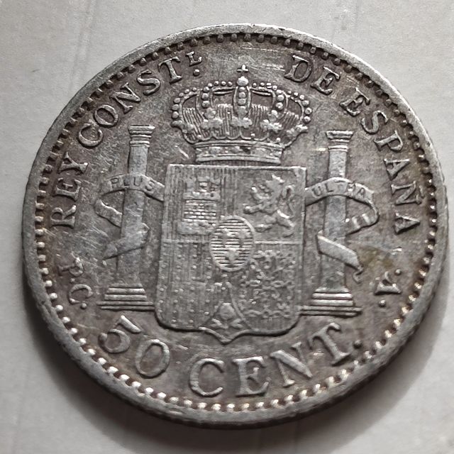 C32 Moneda 50 centimos Alfonso XIII 1904-1-0 EBC