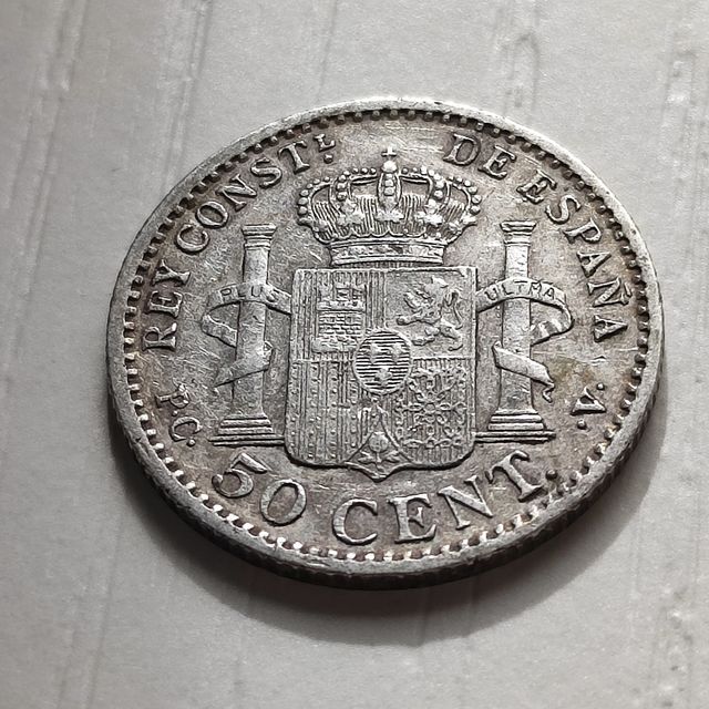 C32 Moneda 50 centimos Alfonso XIII 1904-1-0 EBC