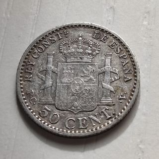 C32 Moneda 50 centimos Alfonso XIII 1904-1-0 EBC