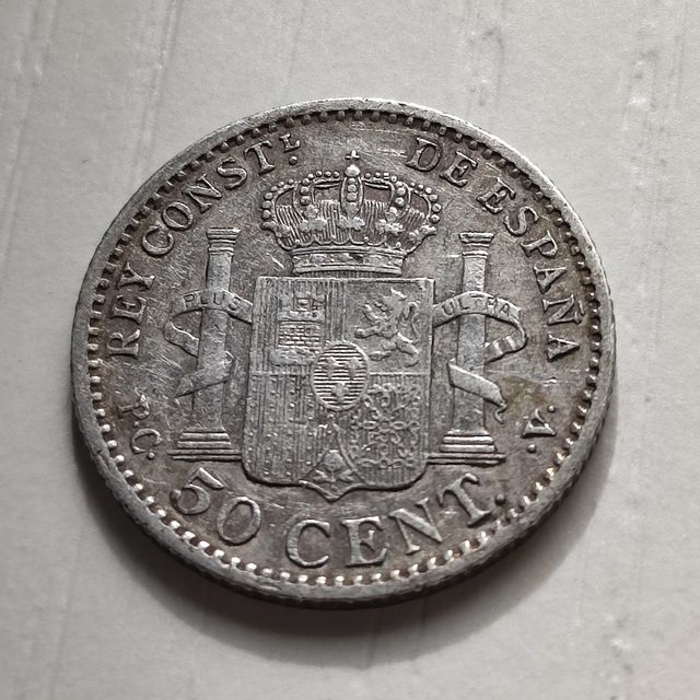 C32 Moneda 50 centimos Alfonso XIII 1904-1-0 EBC