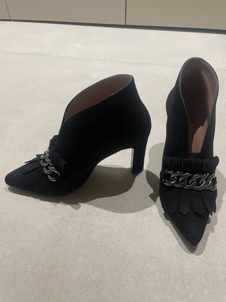 zapato mujer negro de ante