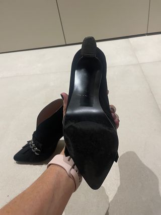 zapato mujer negro de ante