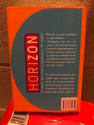 Libro Diccionario inglés-español.