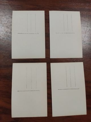 lote Postales francesas antiguas con color