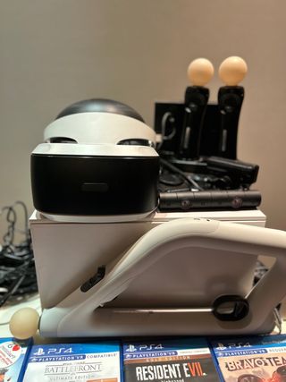 ps4 slim +gafas vr + juegos vr+ vr aim controller