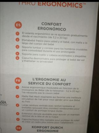 Porteador de bebé NUEVO
