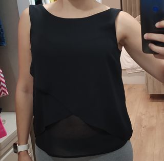Blusa negra gasa
